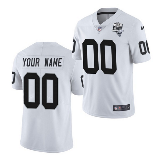 Women's Las Vegas Raiders Customized White Inaugural Season Vapor Limited Stitched Jersey(Run Small）